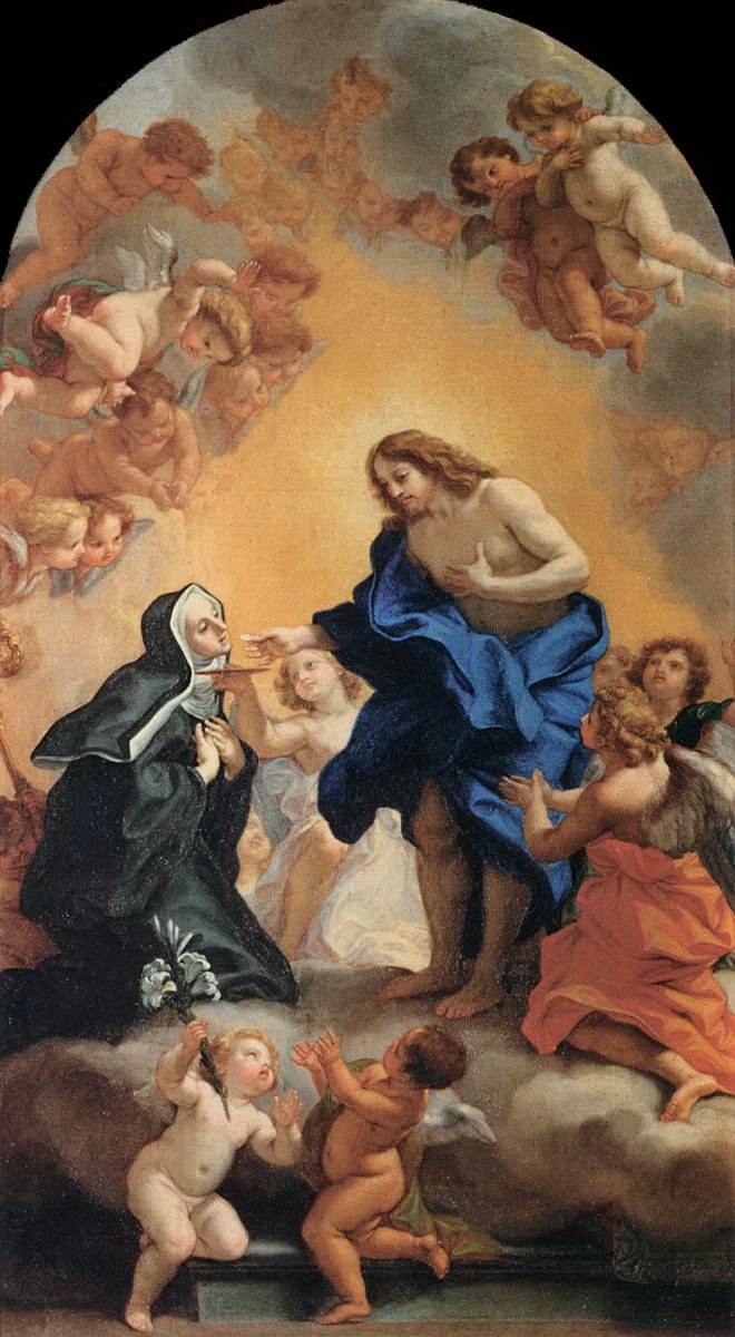Santa Chiara riceve la comunione da Cristo - Louvre